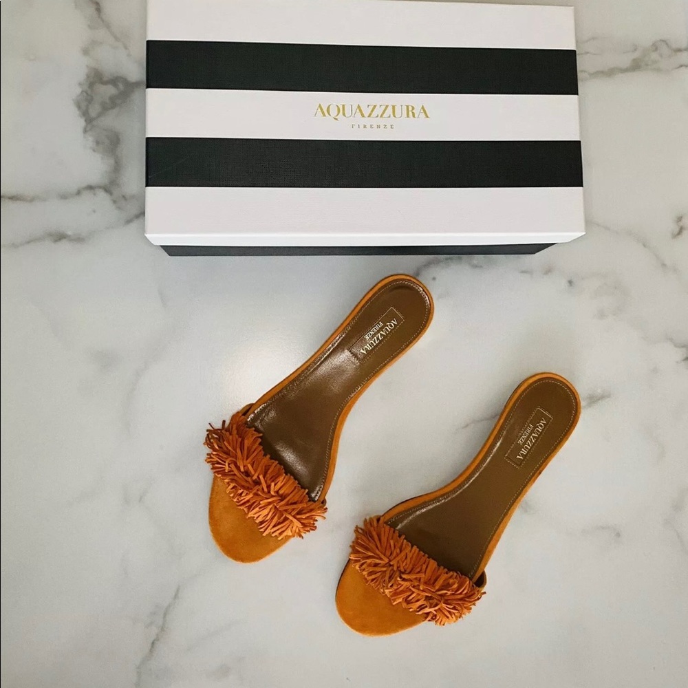 Aquazurra Wild Thing Slide Sandals NIB 38